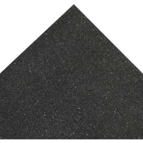 Rubber-Cal Shark Tooth Heavy Duty Mat, Black, 3/4-Inch x 3 x 4-Feet