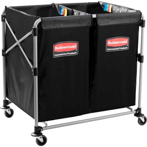 Rubbermaid® 1881781 (2) 4 Bushel Cap. X-Cart Collapsible Multi-Stream Bulk Truck