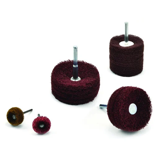 Superior Abrasives 10464 | SHUR-BRITE 3" x 1" x 1/4" Fine High Strength Satin Finishing Mounted Disc Wheel