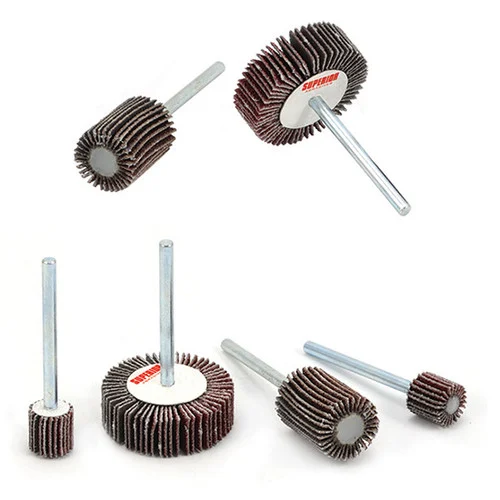 Superior Abrasives 24805 | SHUR-KUT 3/8" x 3/8" x 1/8" 320 Grit Aluminum Oxide Mounted Flap Wheel