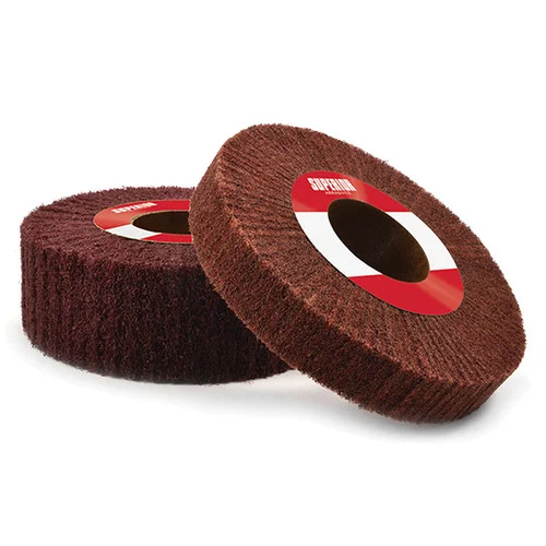 Superior Abrasives 28866 | SHUR-BRITE 8" x 2" x 3" Medium Heavy Duty Satin Finishing Unmounted Flap Brush