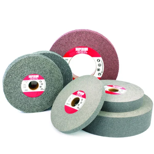 Superior Abrasives 55361 | SHUR-BRITE 12" x 1" x 5" Fine (Density 7) Deburring Wheel