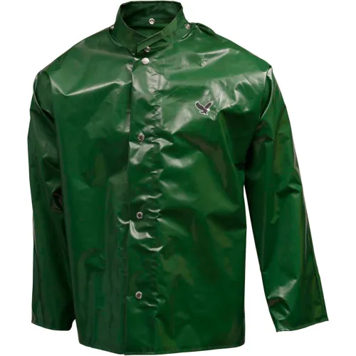 Tingley® J22208 Iron Eagle® Storm Fly Front Jacket, Green, Hood Snaps, Small