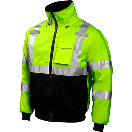Tingley® J26002 Bomber Hooded Jacket, Fluorescent Yellow/Green/Black, Small