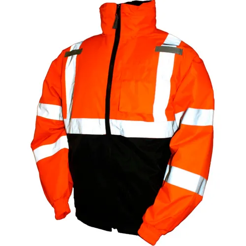 Tingley® J26119 Bomber II Hooded Jacket, Fluorescent Orange/Red/Black, Large