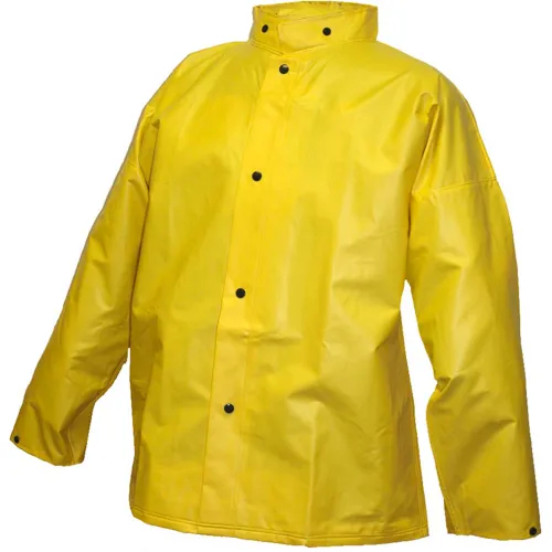 Tingley® J56207 DuraScrim™ Storm Fly Front Jacket, Yellow, Hood Snaps, Medium