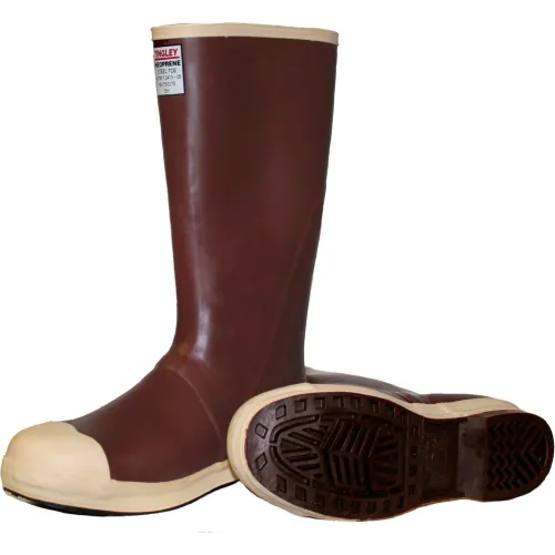 Tingley® MB921B Neoprene Steel Toe Snugleg Boots, Brick Red/Brown, Size 7