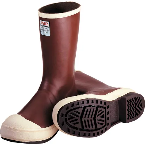 Tingley® MB922B Neoprene Steel Toe Snugleg Boots, Brick Red/Brown, Size 10