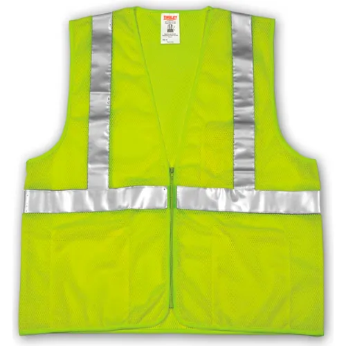 Tingley® V70632 Job Sight™ Class 2 Vest, Fluorescent Lime, Polyester Mesh, S/M