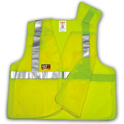 Tingley® V81522 Class 2 Flame Resistant 5-Point Breakaway Vest, Fluorescent Lime, L/XL