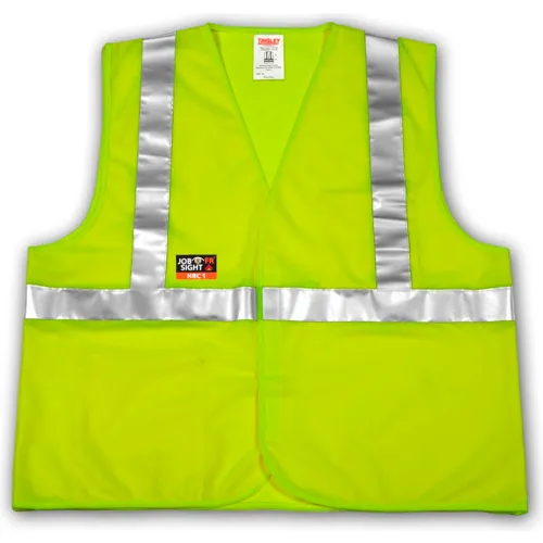 Tingley® V81622 Job Sight FR™ Class 2 Safety Vest, Fluorescent Lime, 2XL/3XL