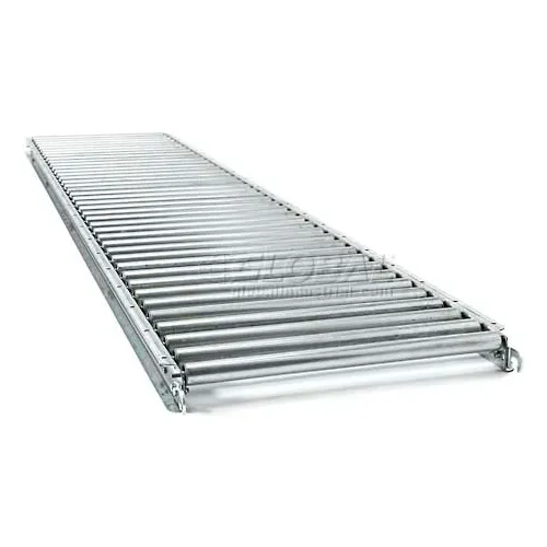 UNEX® 18"W Gravity Roller Conveyor, 10'L, 1-3/8" Roller Diameter, 1-1/2" Roller Centers