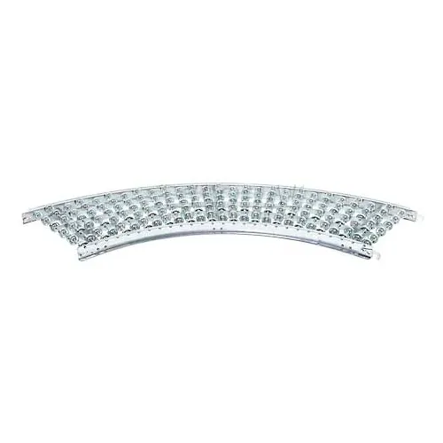 UNEX® SW 24"W 90 Degree Curve Galvanized Steel Skatewheel Conveyor - 22" BF - 24" WPF
