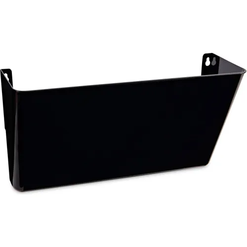 Universal Recycled Wall File, Add-On Pocket, Plastic, Black