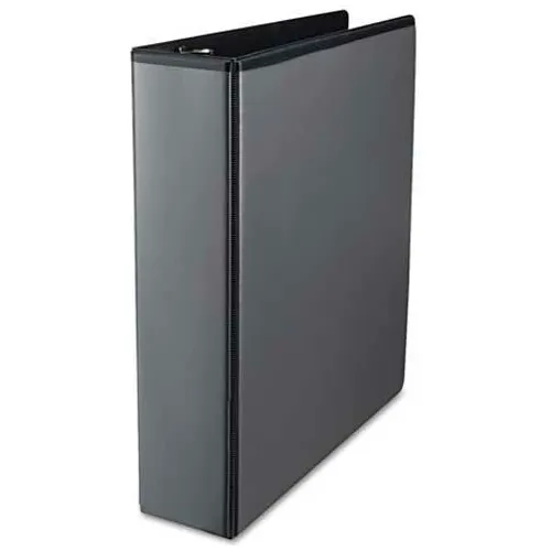 Universal® Round Ring Economy Vinyl View Binder, 2" Capacity, Black