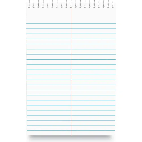 Universal® Steno Book, Gregg Rule, 6 x 9, White, 80 Sheets/Pad