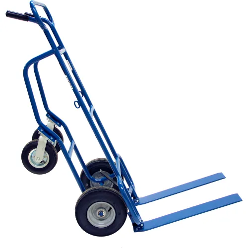 Valley Craft® HVAC Hand Truck with Pneumatic Wheels, 600 lb. Capacity, Blue