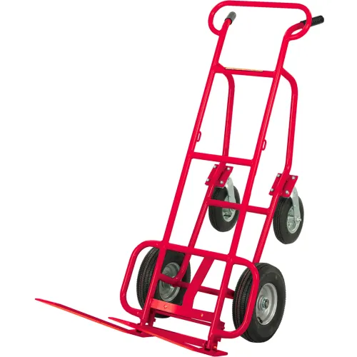 Valley Craft® HVAC Hand Truck with Pneumatic Wheels, 600 lb. Capacity, Red