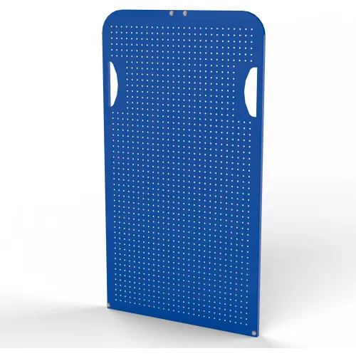 Valley Craft® Round-Peg Pegboard End Panel For Modular A-Frame Bin Cart, 30" x 55", Red