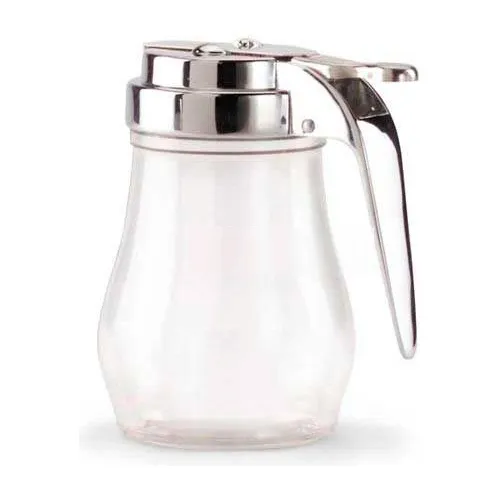 Vollrath® 1206 - Syrup Server, Clear Polycarbonate, 7 Oz. Capacity, W/ Dripcut® Top - Pkg Qty 12