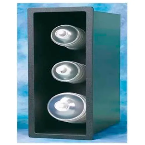 Vollrath® Acry Fab, Flush Mount Horizontal Lid Dispenser FMDL-3H 3 Stack 6-3/4"x18-7/8"x13-1/4"