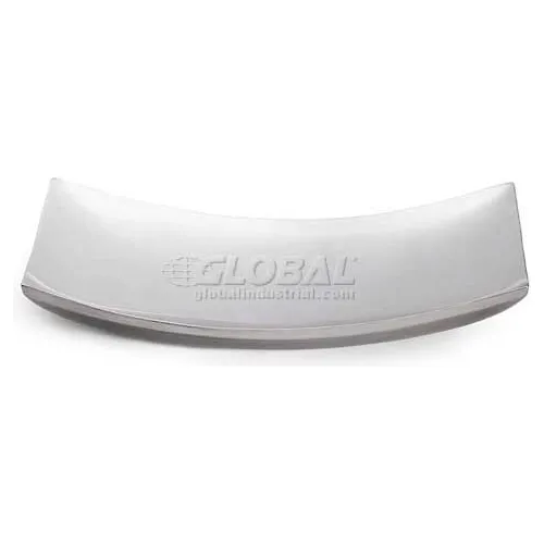 Vollrath® Double Wall Curved Platters, 46223, 15" X 18-1/4", Polished Stainless Steel
