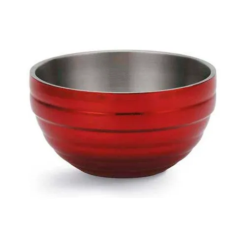 Vollrath® Double-Wall Insulated Serving Bowl, 4659115, 3.4 Quart, Dazzle Red - Pkg Qty 6