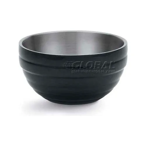Vollrath® Double-Wall Insulated Serving Bowl, 4659160, 3.4 Quart, Black Black - Pkg Qty 6