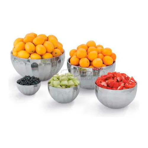 Vollrath® Fluted Double-Wall Insulated Serving Bowls, 47688, 6.9 Quart, Round - Pkg Qty 2