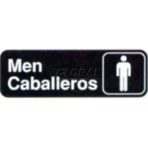 Vollrath® Men/Caballeros, 4566, Sign, 3" X 9"