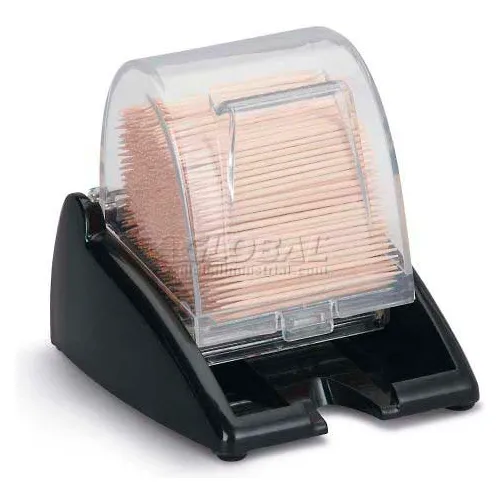 Vollrath® Quik-Pik Toothpick Dispenser, 3853-06, Black, 4-3/8" Long