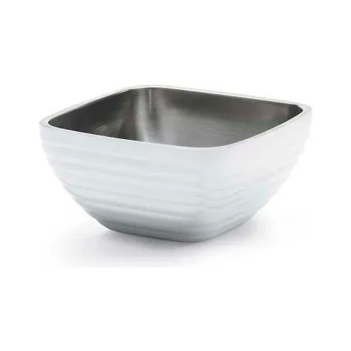 Vollrath® Square Insulated Serving Bowls, 4763450, 3.2 Quart, Pearl White - Pkg Qty 6