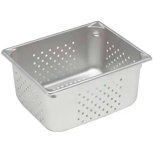 Vollrath® Super Pan V Perforated Pan, 30263, 6" Depth, 1/2" Pan Size - Pkg Qty 6