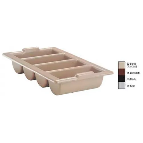 Vollrath® Traex Cutlery Box, 1375-31, Plastic, Gray - Pkg Qty 12