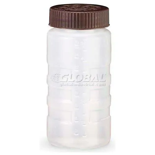 Vollrath® Traex Dripcut Dredges & Caps, 4961-1301, Extra Large, Clear Dredge W/ Brown Lid - Pkg Qty 12