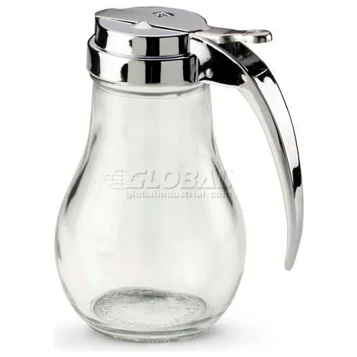 Vollrath® Traex Dripcut Servers, 214, Glass Jar W/ Top, 14 Oz - Pkg Qty 12