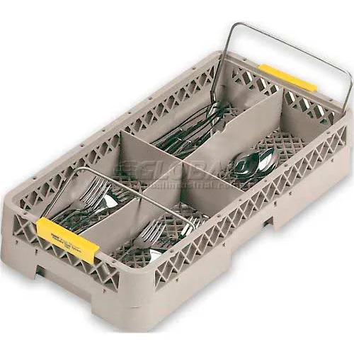 Vollrath® Traex Half Rack- 4 Compartment W/ Handles, 1392, Beige, 19-3/4" X 10" X 3-13/16"