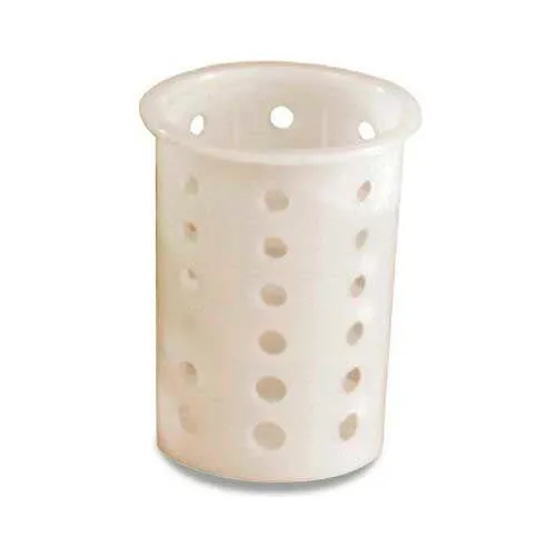 Vollrath® Traex Plastic Flatware Cylinder Storage System, 52642, 3-1/2" Diameter, White - Pkg Qty 12