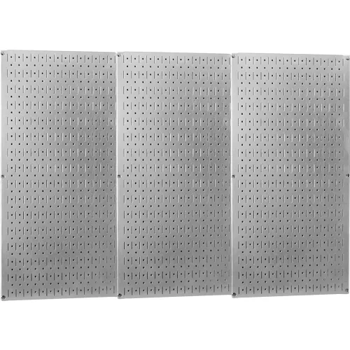 Wall Control Industrial Metal Pegboard, Galvanized Metallic, 48" X 32" X 3/4"