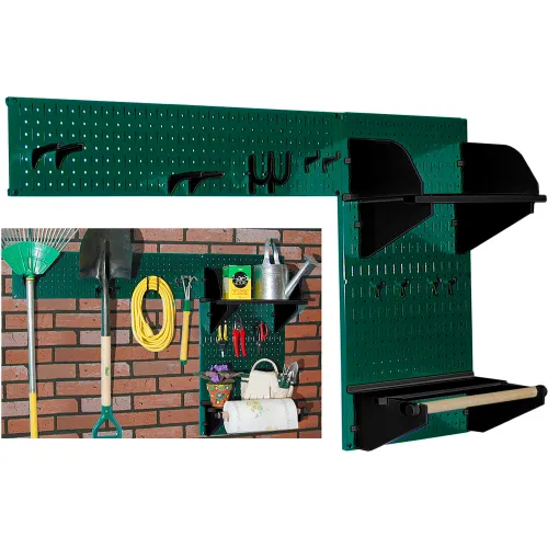 Wall Control Pegboard Garden Tool Board Organizer, Green/Black, 48" X 32" X 9"