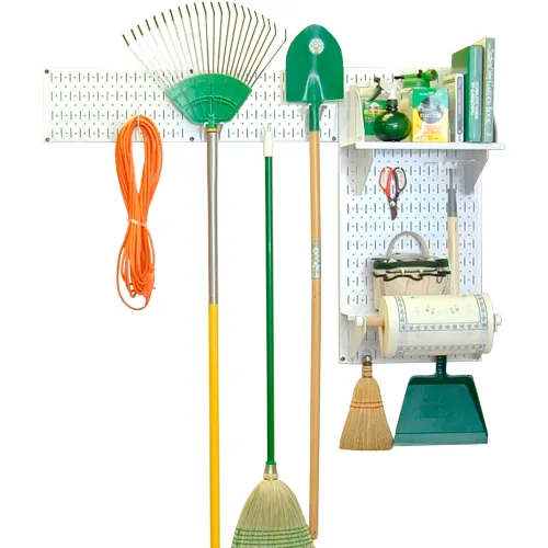 Wall Control Pegboard Garden Tool Board Organizer, White, 48" X 32" X 9"