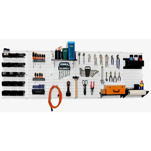 Wall Control Pegboard Master Workbench Kit, White/Black, 96" X 32" X 9"