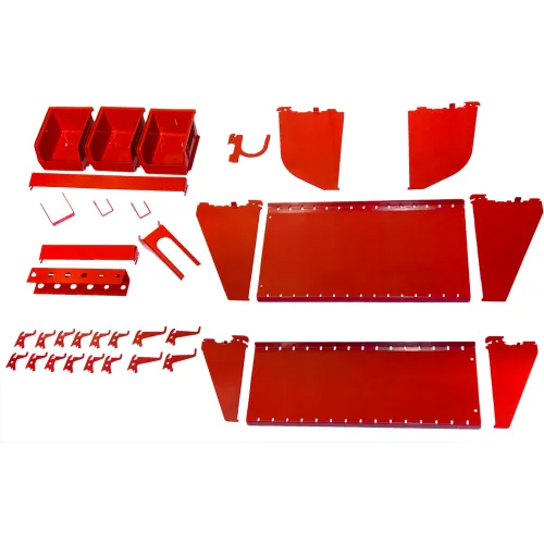 Wall Control Slotted Tool Board Workstation Accessory Kit For Pegboard & Slotted Tool Board, White