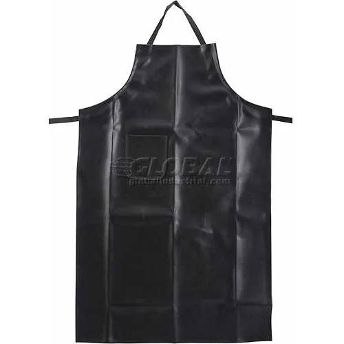 Winco BA-HN Heavy Naugahyde Bib Apron, Black 26-1/2"x41-1/4" - Pkg Qty 12