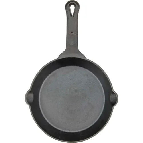 Winco CAST-8 Round Cast Iron Skillet - Pkg Qty 6