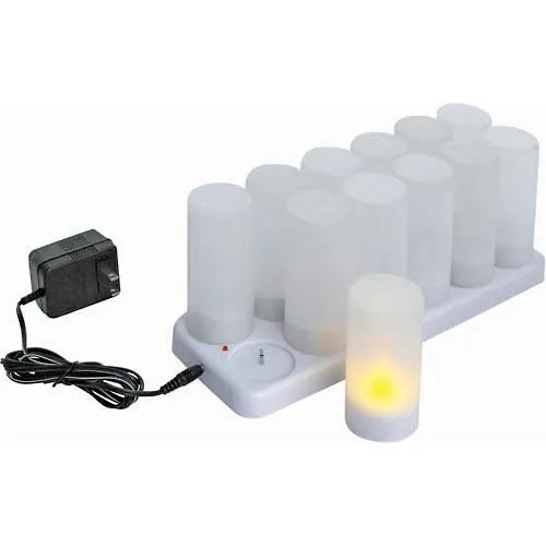 Winco CLR-12S Rechargeable Tea Light Set, 12 Piece - Pkg Qty 12