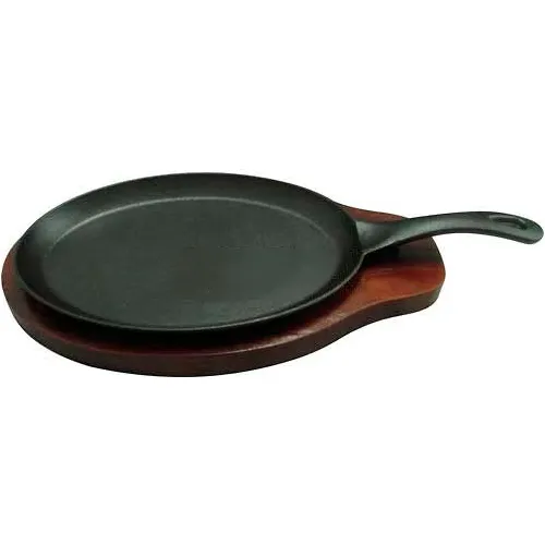 Winco FS-2 Cast-Iron Fajita Server 2 Pieces Set - Pkg Qty 12