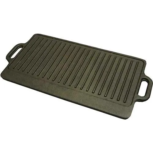Winco IGD-2095 Cast Iron Griddle, 20"L, 10"W, Black Coating - Pkg Qty 4
