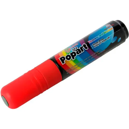 Winco MBPM-R Deluxe Plus Neon Marker, Red - Pkg Qty 12