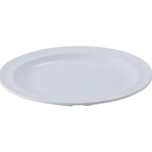 Winco mmPR-10W Round Plate, 10-1/4"D, Round, Melamine, White - Pkg Qty 2